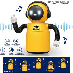 Robot interactif à commande vocale, jouet pour enfants, kit de construction de robot électrique à assembler soi-même avec lumière, musique et son - Product Image 2