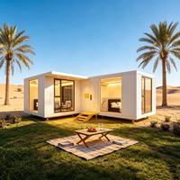 Maison capsule spatiale entièrement en aluminium, isolation PU 150 mm, villa modulaire pour le projet NEOM en Arabie Saoudite