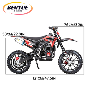 Moto tout-terrain miniature de haute qualité, durable, 49cc, 4 temps, sûre et stable, rouge et noir, en fer, <span class=keywords><strong>pour</strong></span> les jeunes - Product Image 2