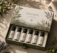 Lionwrapack OEM Coffret de parfum personnalisé avec tiroir, emballage élégant à imprimé botanique, boîte en papier rigide de qualité supérieure
