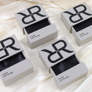 Custom <b>Black</b> logo Drawer Cardboard Jewelry Packing <b>Boxes</b> With logo - Product Image 1