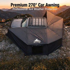 Auvent 360 degrés avec poteaux en aluminium, installation instantanée, espace privé entièrement fermé, fournisseur OEM ODM personnalisé en gros - Product Image 1