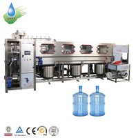 Machine de remplissage automatique de bouteilles de 5 gallons, machine de mise en bouteille d'eau en fût, ligne de production de mise en bouteille d'eau en fût de 20 litres