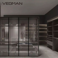 Système de dressing moderne en bois pour chambre à coucher, armoire pour hôtel et villa, résistant à l'humidité, garantie 5 ans