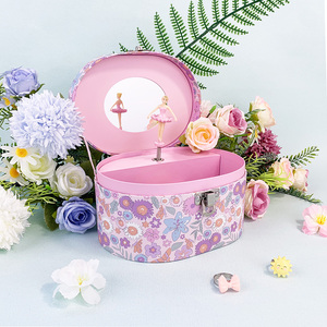 Caja de Música de Papel Ovalada Giratoria con Manivela Yiyu, Diseño Personalizado, Espejo, Organizador de Joyas Ecológico, Decoración de Escritorio, Juguete - Product Image 3