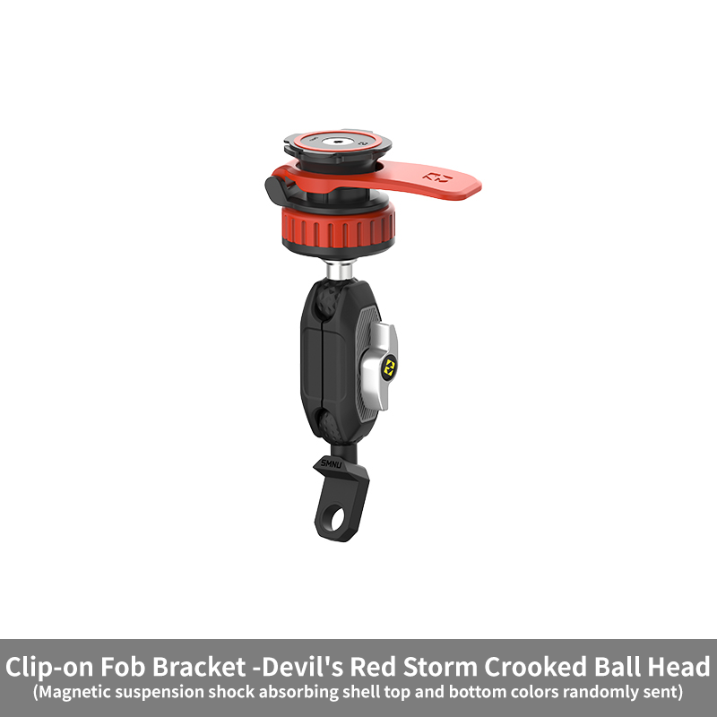 Red clip-on model crooked-billed ball head