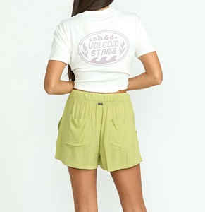 Shorts décontractés respirants et écologiques pour femmes, avec taille élastique et perles et cristaux scintillants - Product Image 2