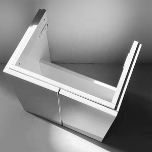 PTB <span class=keywords><strong>CUBIX</strong></span> Blanco brillante Colgado en la pared 450 Dos puertas Baño moderno Lavabo Gabinete Muebles de tocador - Product Image 6