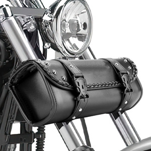 Nouveau Style vélo rétro en cuir noir <span class=keywords><strong>Mini</strong></span> sac à outils étanche sac de suspension résistant à l'usure <span class=keywords><strong>Moto</strong></span> sac de selle - Product Image 1