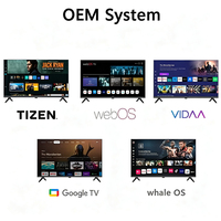 Wholesale 32-85 Inch 4K UHD Smart TV Android 14 WebOS Google TV Bezel Less LED Television WiFi Factory Price Home Hotel Use OEM