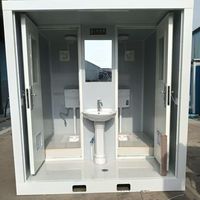 Toilettes portables de luxe haut de gamme, structure en acier, toilettes chimiques, conteneurs sanitaires, maisons préfabriquées