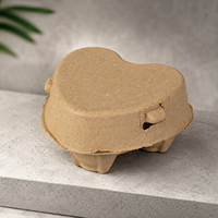Plateau à œufs en pulpe moulée recyclée compostable, 3 capacités, écologique, empilable, résistant aux chocs, fabriqué en usine