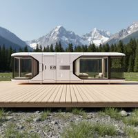 STAR CABIN X7 Maison Capsule Modulaire Futuriste en Acier Entièrement Meublée Préfabriquée Intelligente avec Garantie de Plus de 5 Ans pour Usage en Station Balnéaire
