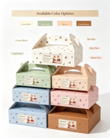 Boîte cadeau pliable écologique biodégradable faite à la main avec logo personnalisé, options de taille et de couleur, matériaux recyclés