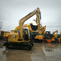 حفارة صغيرة مستعملة CAT 308E2 بوزن 8 طن، حفارة هيدروليكية زاحفة أصلية من كاتربيلر لأعمال البناء وتنسيق الحدائق