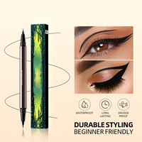 Eyeliner liquide double embout 2 en 1, séchage rapide, fini mat, anti-bavures, waterproof, marque privée, vente en gros de cosmétiques
