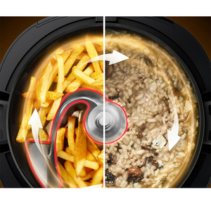 Nồi chiên không khí + Nồi áp suất điện kỹ thuật số hẹn giờ điều khiển tự động trộn 19 chương trình nhựa trắng đo cup bao gồm - Product Image 3