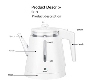 Vente chaude Bouilloire électrique sans fil en acier inoxydable de qualité alimentaire Grande capacité Hôtel Usage domestique Bouilloire Polissage du corps - Product Image 2