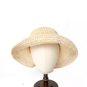 Sombreros de Paja Tejidos Naturales, Elegantes, Plegables, Transpirables, Frescos, para el Verano, la Playa, Vacaciones, Viajes al Aire Libre, Listos para Enviar - Product Image 3