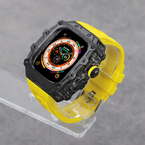 Zinc Alloy Transparent <strong>Watch</strong> <strong>case</strong> Multiple Color Fluororubber Strap for Iwatch <strong>Watch</strong> <strong>case</strong> Smartwatch <strong>Cases</strong> with Band - Product Image 6