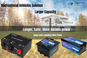 Propow OEM <b>12V</b> 100Ah 460Ah LiFePO4 <b>Battery</b> Pack 3200W High Energy Automotive Solar Marine Off-Grid Backup Home Energy Storage - Product Image 4