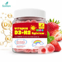 Gommes multivitaminées pour enfants Solilan OEM avec calcium, oméga 3, soutien immunitaire quotidien, saveur fraise, gommes remplies de liquide