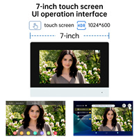 Timbre Inteligente para el Hogar de 2 Cables, Timbre con Video Intercomunicador de 1080P, Cámara de Videoportero, Timbre con Pantalla Táctil de 7 Pulgadas