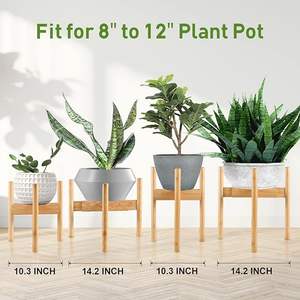 Soporte ecológico para <span class=keywords><strong>plantas</strong></span> de bambú, diseño Medieval-moderno, para uso doméstico en jardín interior/<span class=keywords><strong>exterior</strong></span>, capacidad de 220 libras, paquete de soporte para <span class=keywords><strong>plantas</strong></span> - Product Image 3