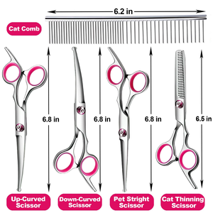 Hot Pet Grooming <b>Scissors</b> Round Tip Safety Heavy Duty Stainless Steel Cat <b>Dog</b> <b>Scissors</b> Tfor Grooming Kit - Product Image 2
