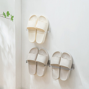 Transparent Wall Mounted Slipper Rack 50X30Cm No Drilling Required Bathroom <b>Storage</b> <b>Shelf</b> For <b>Shoes</b> - Product Image 4
