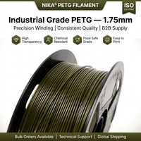 Filamen PETG Kelas Industri 1.75mm Terkontrol Kelembapan Gulungan Plastik Printer 3D Ketangguhan Tinggi untuk Pencetakan FDM Pemasok OEM
