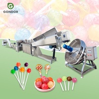 Ligne de production entièrement automatique de sucettes guimauves irrégulières 20 kg/h, machine complète pour la fabrication de bonbons durs et de caramel