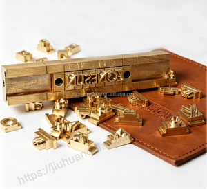 ชุดแม่พิมพ์ตัวอักษรทองแดงแกะสลักด้วยเครื่อง CNC, แม่พิมพ์ทองแดงปั๊มร้อนสำหรับงาน DIY ของหนัง โลโก้ และการออกแบบตราสินค้าตามสั่ง - Product Image 2