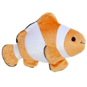 Promotional Wholesale Mini Stuffed Sea Animal Colorful Fish Toy Customized Soft Plush Clown Fish Toys