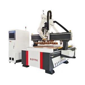 Máquina de corte CNC ATC 1325 a vácuo com alta precisão, fornecimento personalizado de fábrica, máquina de corte automática de alta precisão