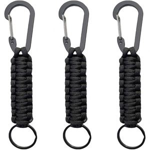 Reliable Shipping Paracord Keychain Carabiner Heavy Duty Braided Key Chain for Keys Camping Hiking Outdoor Use Bulk Price RTS - Product Image 1