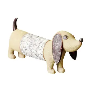 Tùy Chỉnh Nhựa Động Vật Bức Tượng Polyresin Dachshund Bức Tượng