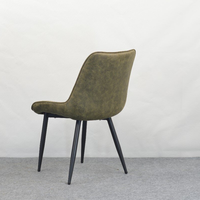 Chaises de salle à manger en velours moderne de luxe, design ergonomique, pieds en métal légers et portables, pour l'ameublement de la maison