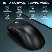 Souris de jeu sans fil ATTACK SHARK R1, 18 000 DPI, connexion tri-mode 2,4 G/filaire/BT5.2, souris de jeu ergonomique