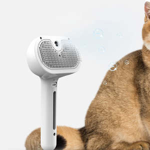 Brosse et peigne vapeur 2-en-1 écologiques et durables pour chats et animaux de compagnie avec bouton de dégagement – Outil de nettoyage et d'élimination des poils - Product Image 6
