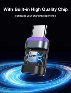 240W 24PIN USB C Magnet adapter Abnehmbarer 40 Gbit/s 8K 60Hz Schnell ladung für Thunder <span class=keywords><strong>3</strong></span>/4 OTP-geschützter AC-Ausgang für Laptops - Product Image 5