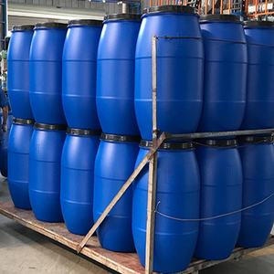 Cubo de plástico azul de 60L con boca ancha y tapa para residuos químicos líquidos - Product Image 5