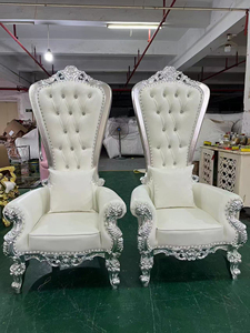 Foshan โรงงาน <span class=keywords><strong>Royal</strong></span> Regal <span class=keywords><strong>King</strong></span> บัลลังก์ <span class=keywords><strong>King</strong></span> และ Queen Gold สีแดง Pedicure เก้าอี้สำหรับงานแต่งงาน - Product Image 6