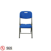 Chaises pliantes en plastique bleu design moderne chaise pliante de jardin pour l'extérieur et l'intérieur