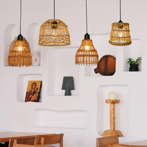 Lampadario decorativo ristorante in Rattan con design <span class=keywords><strong>a</strong></span> <span class=keywords><strong>batteria</strong></span> di forma diversa - Product Image 1