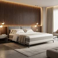 Matelas hybride en latex naturel, taille King, enroulable, 25 cm, respirant, soutien 3 zones, housse en coton hypoallergénique, mobilier moderne pour la maison