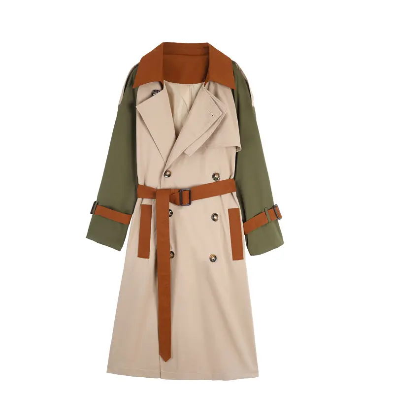 Trench-coat classique pour femme, manteau avec lacets, Slim, ample, Long, style anglais, élégant, automne hiver, vente en gros, collection 2020