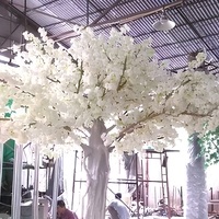 Arbre artificiel en fleurs de cerisier en fibre de verre, hauteur 300 cm, résistant à l'eau, feuilles au toucher naturel, décoration intérieure pour mariage