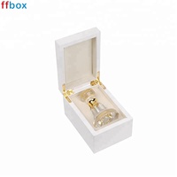 Boîte à parfum en bois laqué sur mesure de luxe, logo personnalisé fait main, emballage en bois MDF noir laqué brillant, coffret cadeau pour flacons de parfum