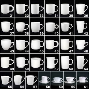 Custom logo Ceramic <b>Mug</b> Cartoon Creative Coffee Cup White Coating Thermal Sublimation Cup Souvenir Gift Wholesale - Product Image 2